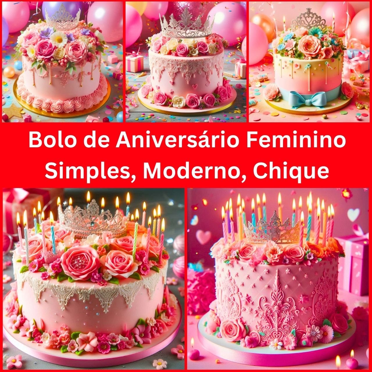 [1074+] Bolo de Aniversário Feminino Simples, Moderno, Chique, Chantilly Gratis 2024