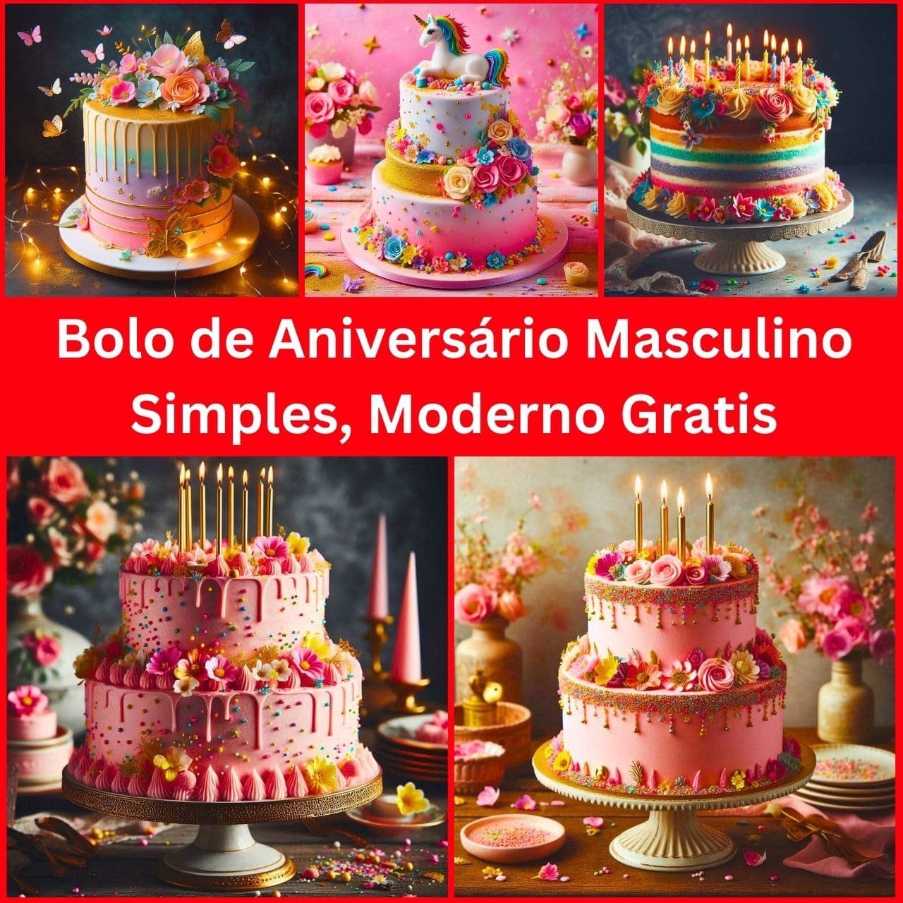 [1059+] Bolo de Aniversário Masculino Simples, Moderno, Chique, Chantilly Gratis 2024