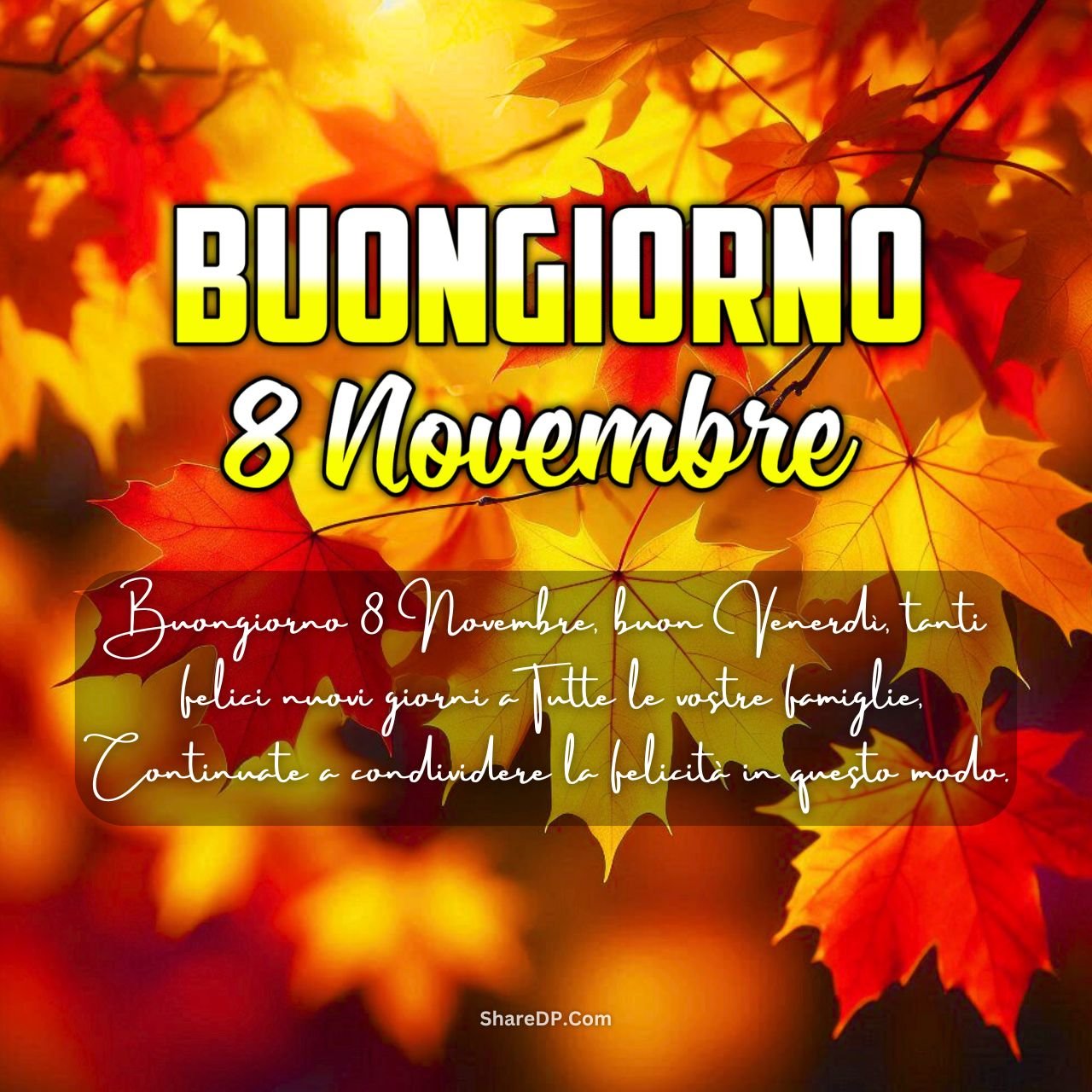 [500+] Buongiorno 8 Novembre Immagini, GIF, Frasi Nuove Gratis {Buon Venerdì 2024}