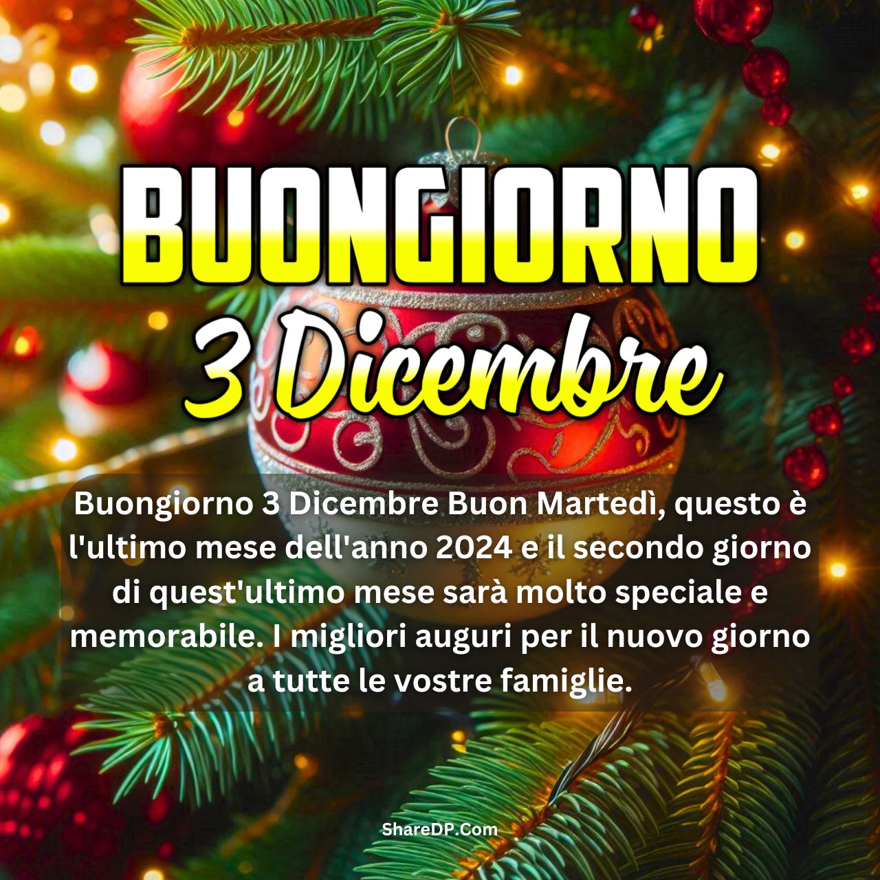 [100+] Buongiorno 3 Dicembre Immagini, GIF, Frasi Nuove Gratis {Buon Martedì 2024}