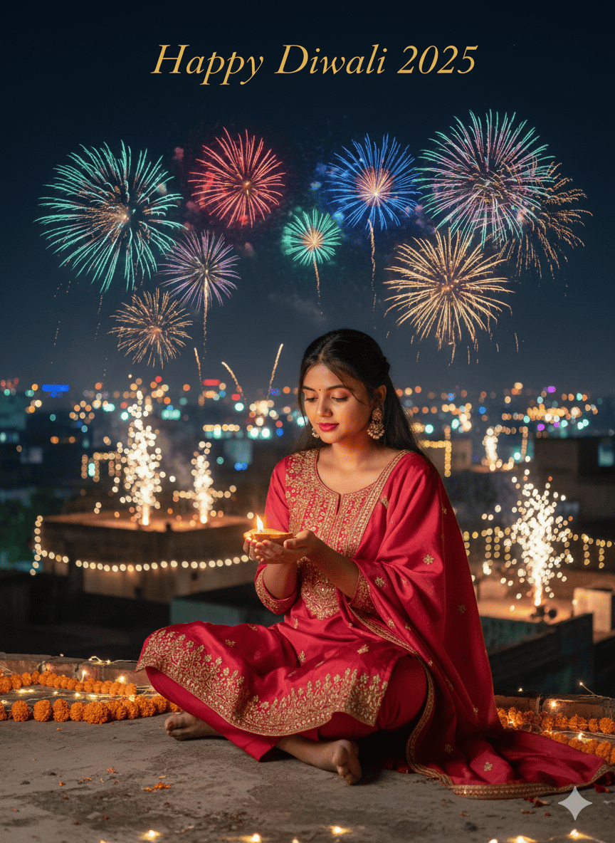 Dipawali Ai Photo Editing Google Gemini Prompt Girl