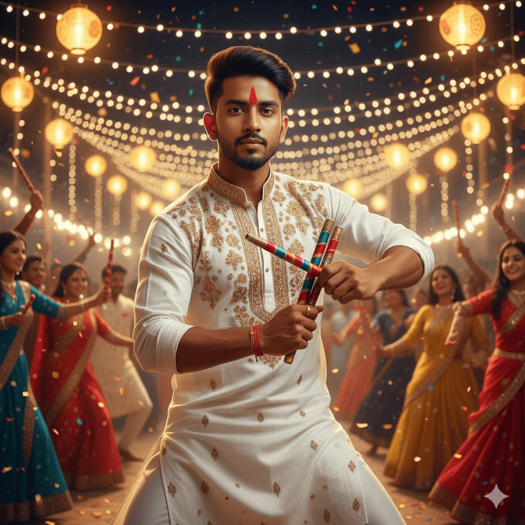Gemini Durga Puja Navratri Photo Editing Prompts Boy