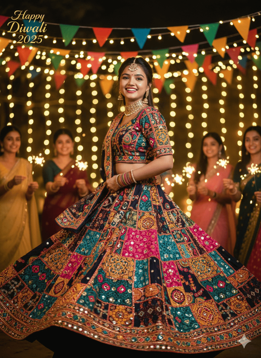 Google Gemini Happy Diwali Ai Photo Editing Prompt Girl