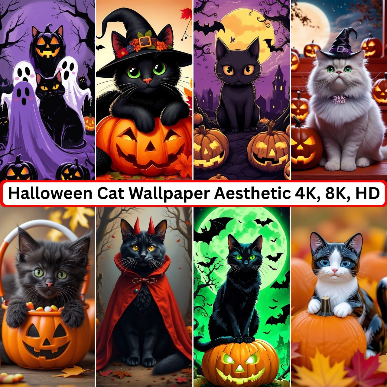 Halloween Cat Wallpaper 4K, 8K, HD Download Free 2026