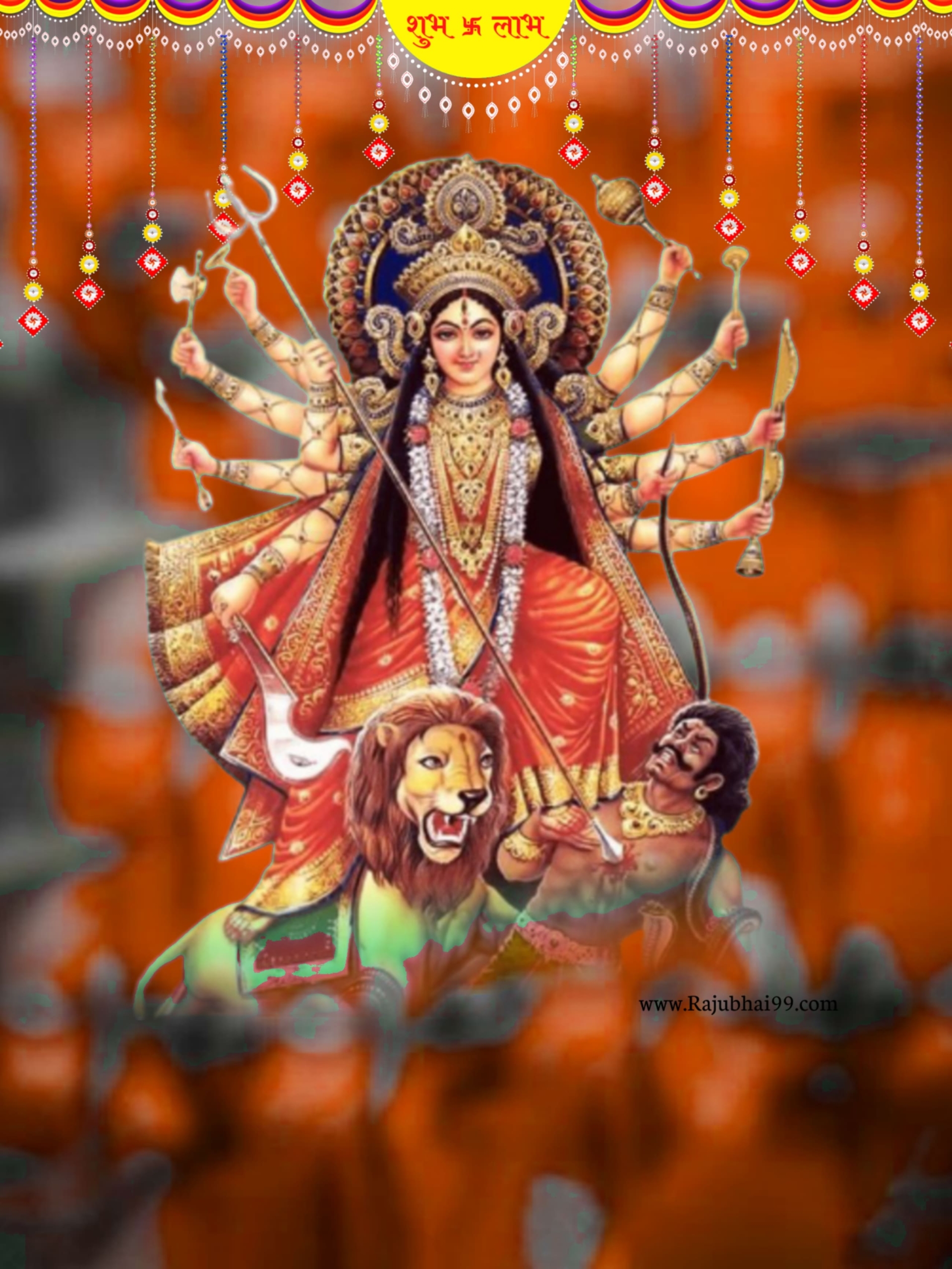 Navratri Durga Puja Special Editing HD Background 2025