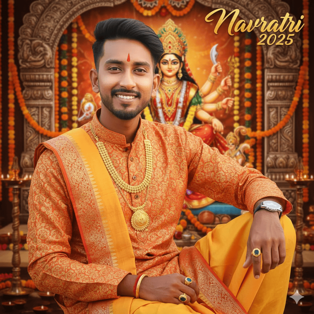 navratri prompt for gemini boy