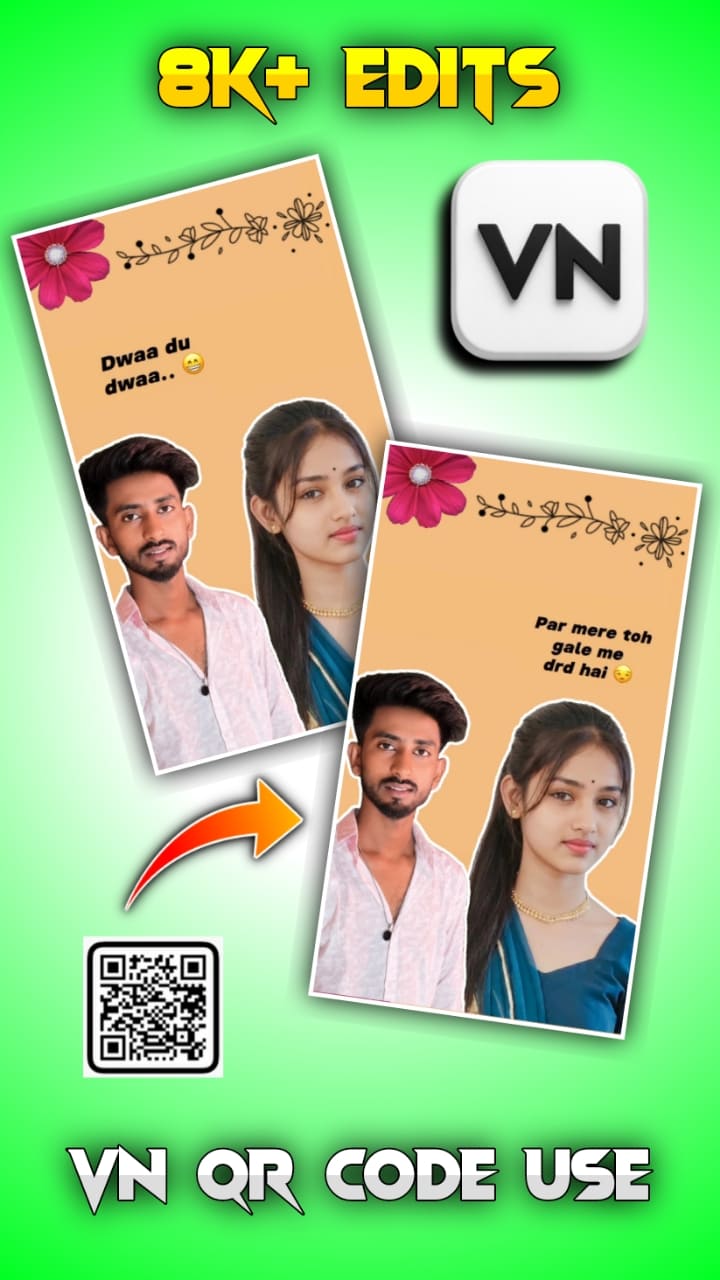 Funny Shayari VN Template QR Code Free Use