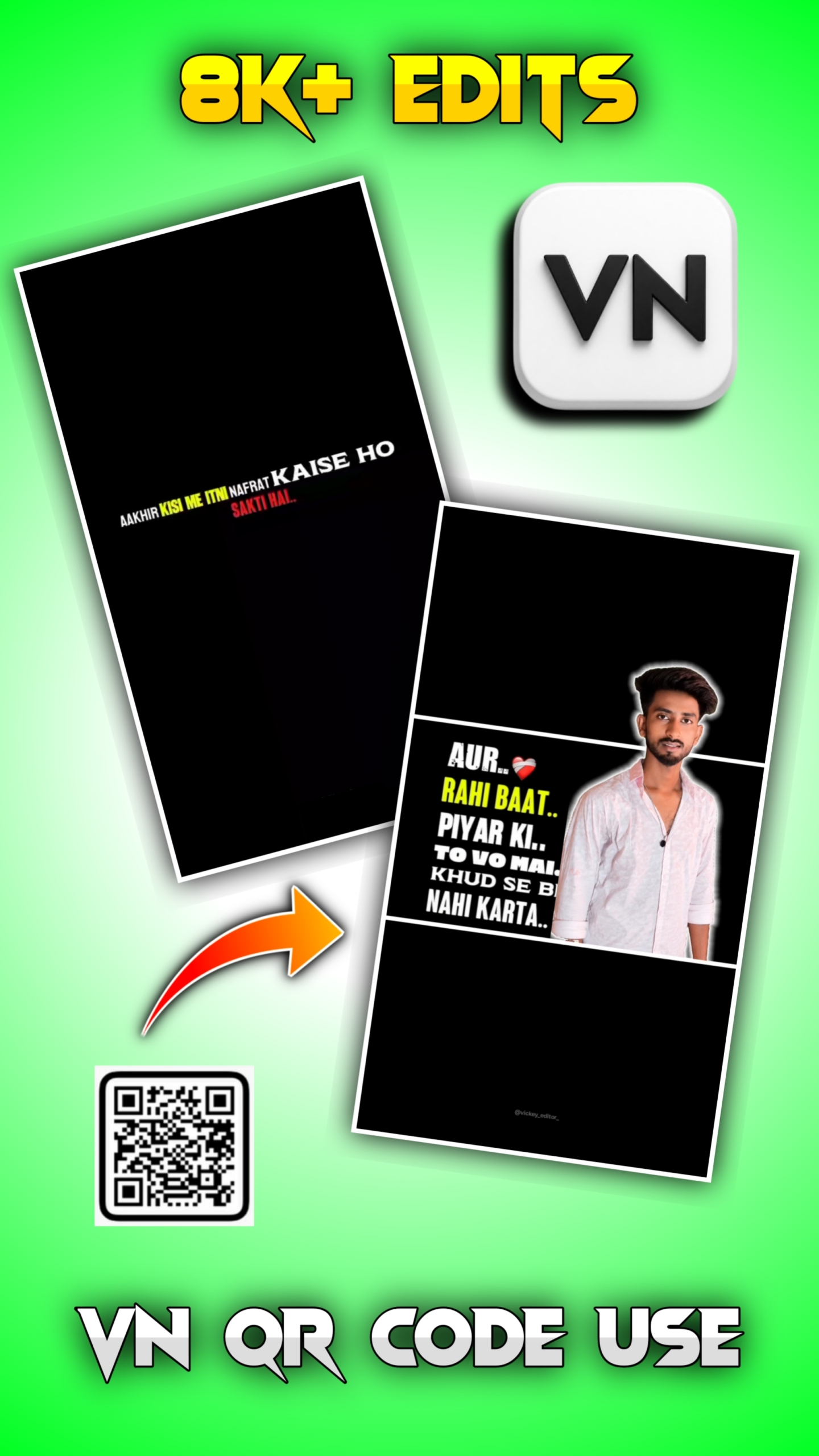 Shayari VN Template Code Trending Reels Use Free