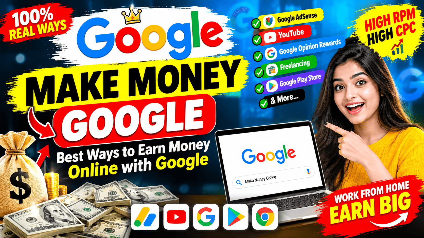 Make Money Google Best Ways to Earn Money Online with Google