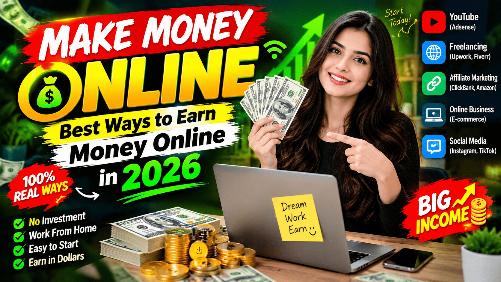 Make Money Online Best Ways to Earn Money Online in 2026